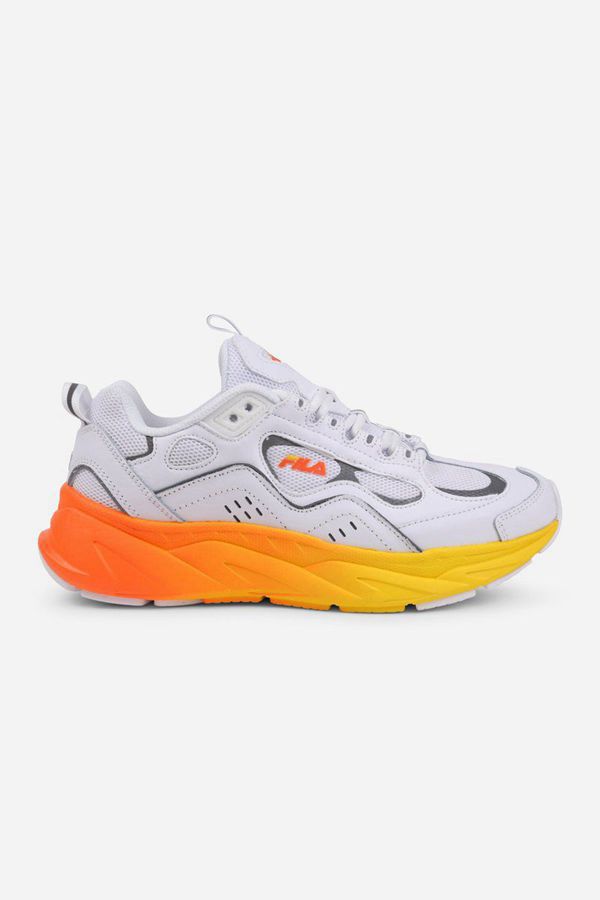 Fila Trigate Fade Women's Trainers Shoes - White/Orange/Lemon,NZ 542-60593